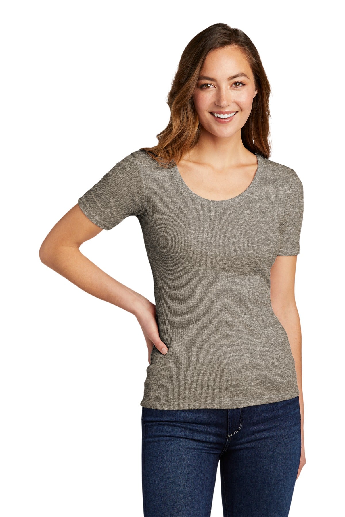 District Women's V.I.T. Rib Scoop Neck Tee DT6020