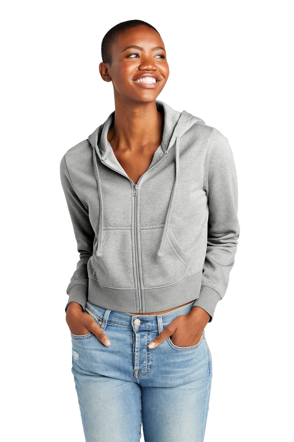 District Women's V.I.T. Fleece Full-Zip Hoodie DT6103