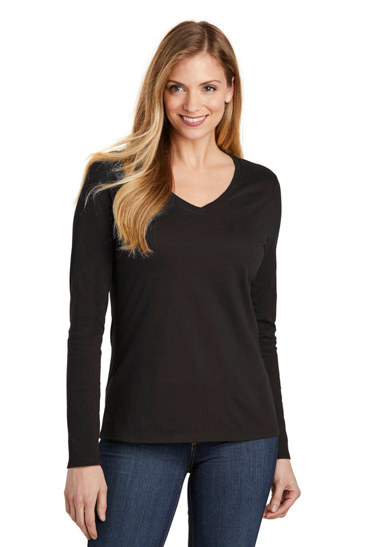 District Women's Very Important Tee Long Sleeve V-Neck. DT6201