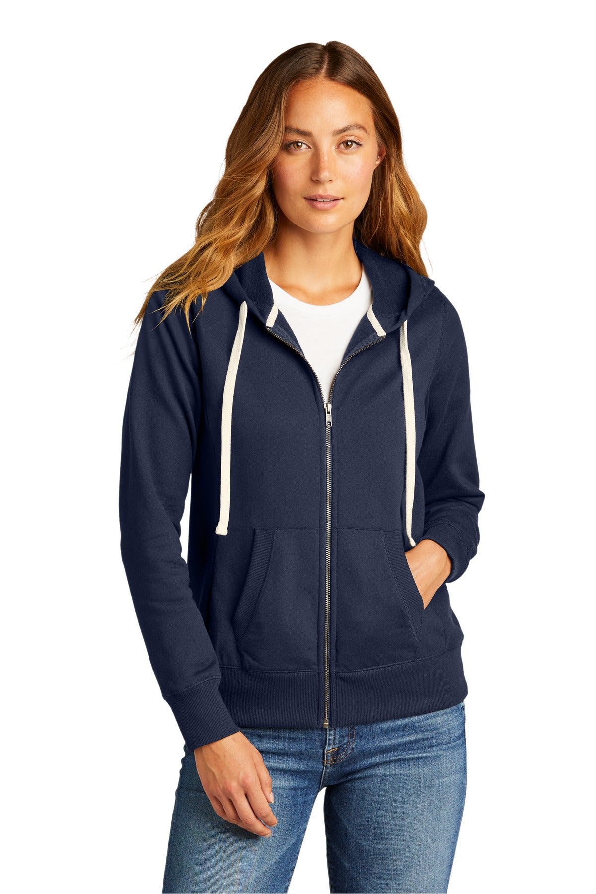 District Women's Re-Fleece Full-Zip Hoodie DT8103