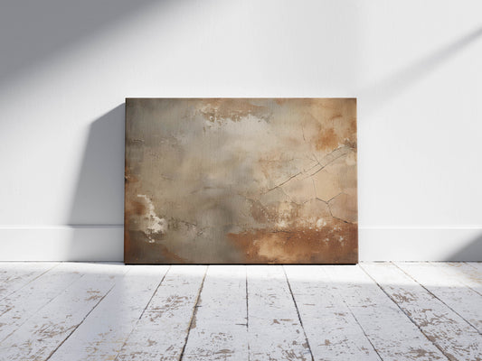 Reverie- Rustic Abstract Canvas - Distressed vintage abstract textures with earthy and muted tones