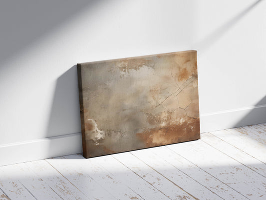 Reverie- Rustic Abstract Canvas - Distressed vintage abstract textures with earthy and muted tones
