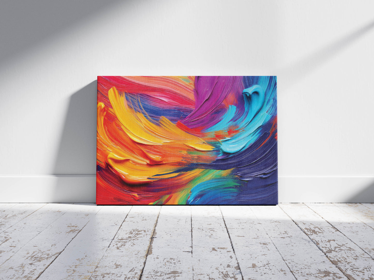 Bold Vibrant Splash - Dynamic abstract brush strokes in vibrant and bold colors