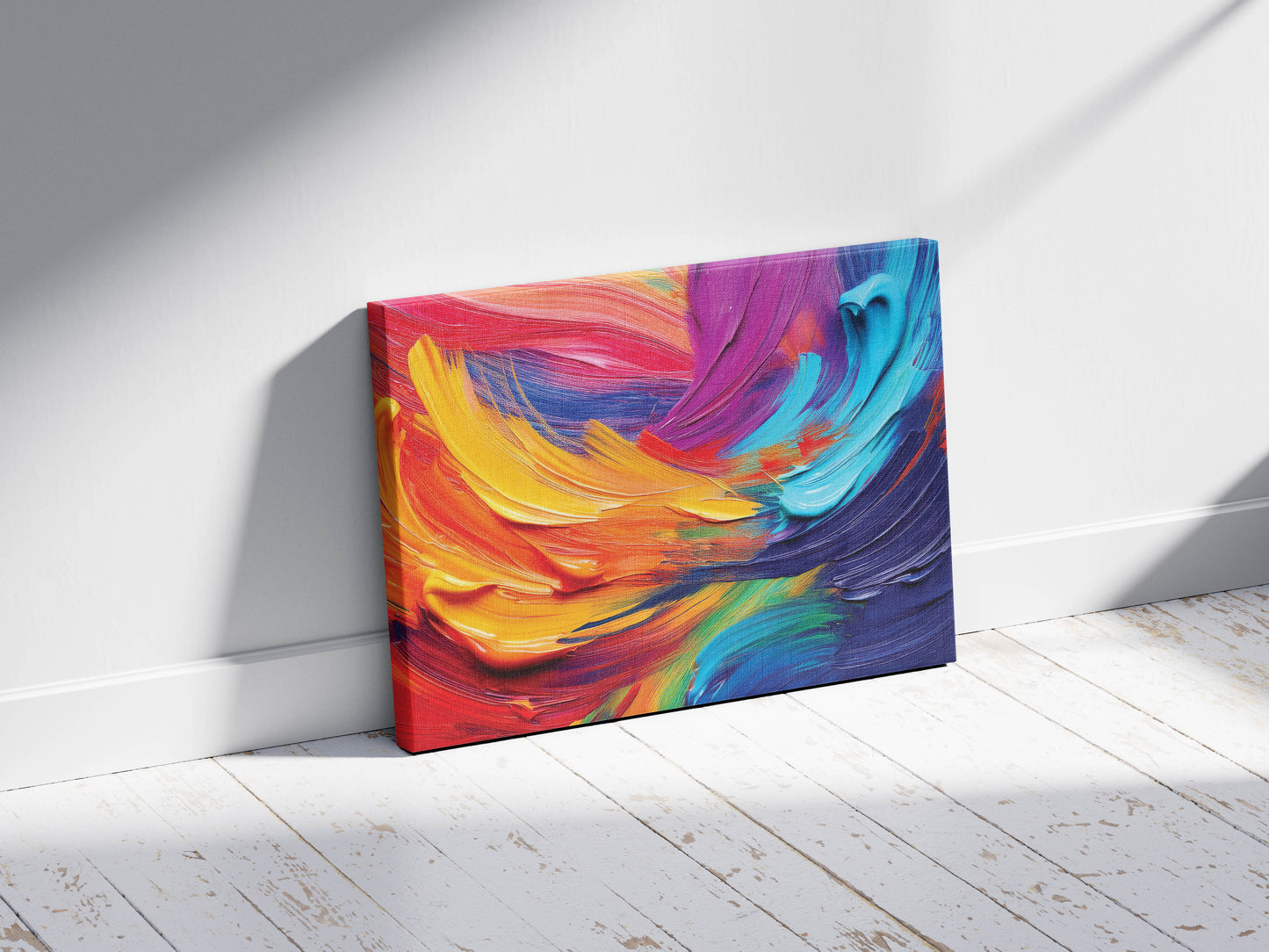 Bold Vibrant Splash - Dynamic abstract brush strokes in vibrant and bold colors