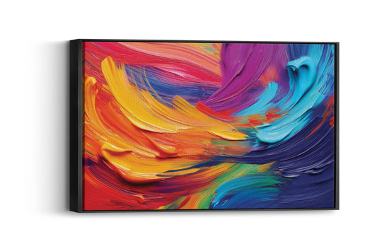 Bold Vibrant Splash - Dynamic abstract brush strokes in vibrant and bold colors