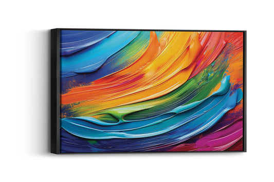 Bold Vibrant Waves - Dynamic Abstract Brush Strokes in Vibrant and Bold Colors