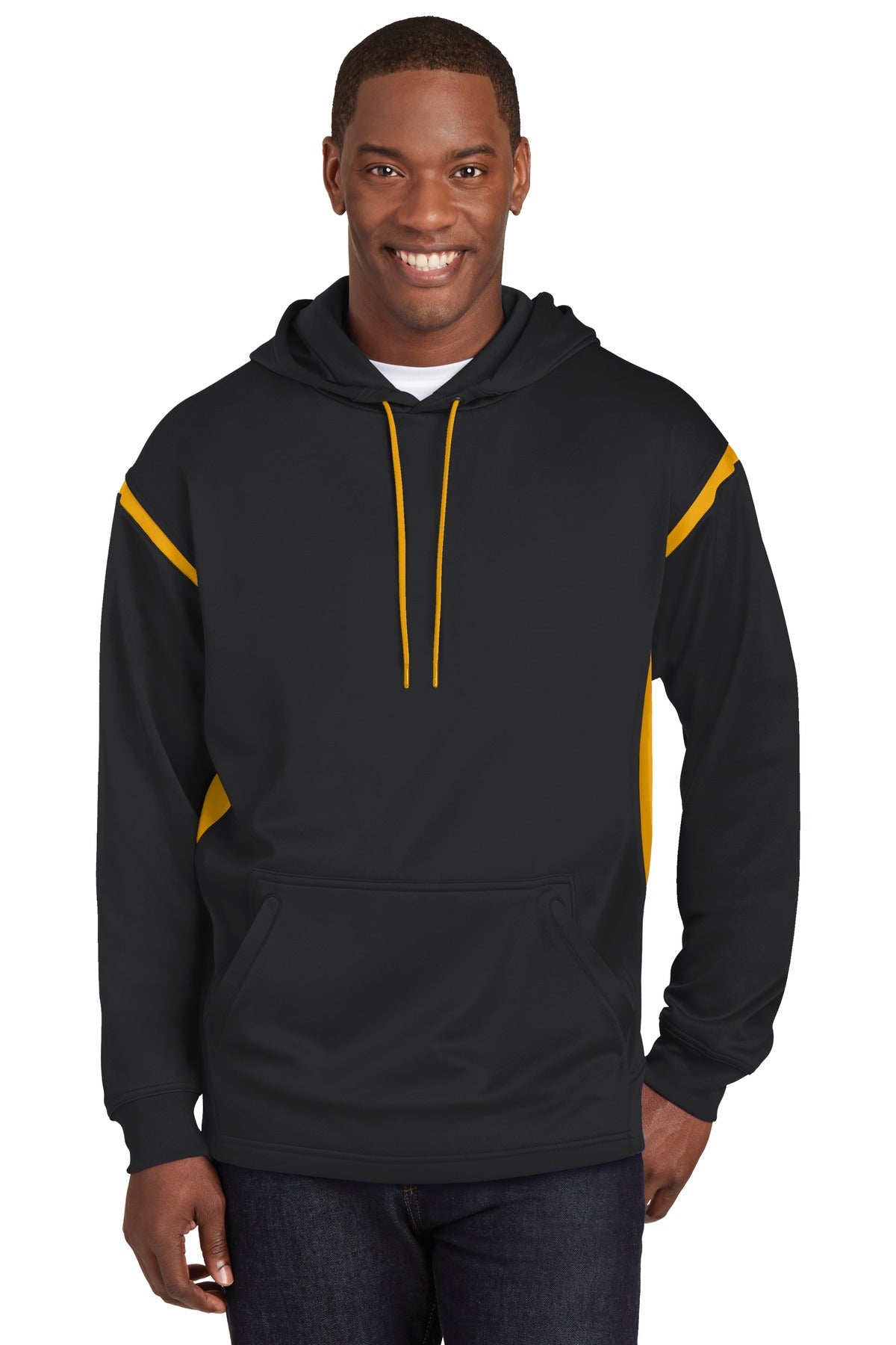 Sport-Tek Tech Fleece Colorblock Hooded Sweatshirt. F246