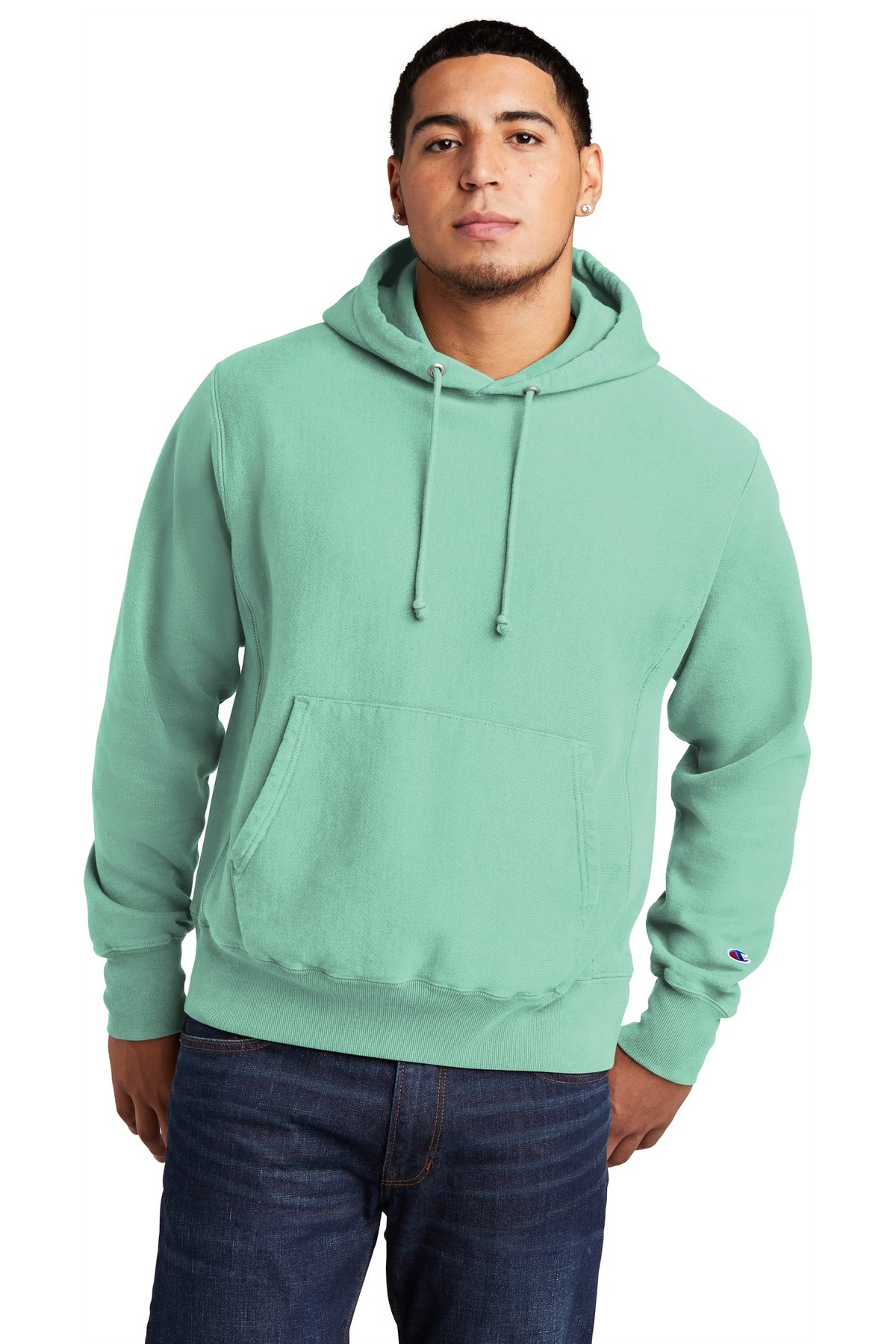 Champion Reverse Weave Garment-Dyed Hooded Sweatshirt. GDS101