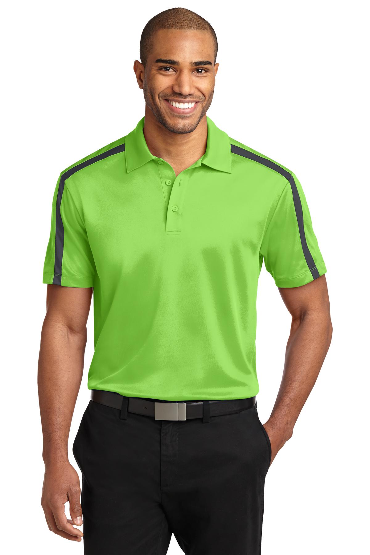 Port Authority Silk Touch Performance Colorblock Stripe Polo. K547