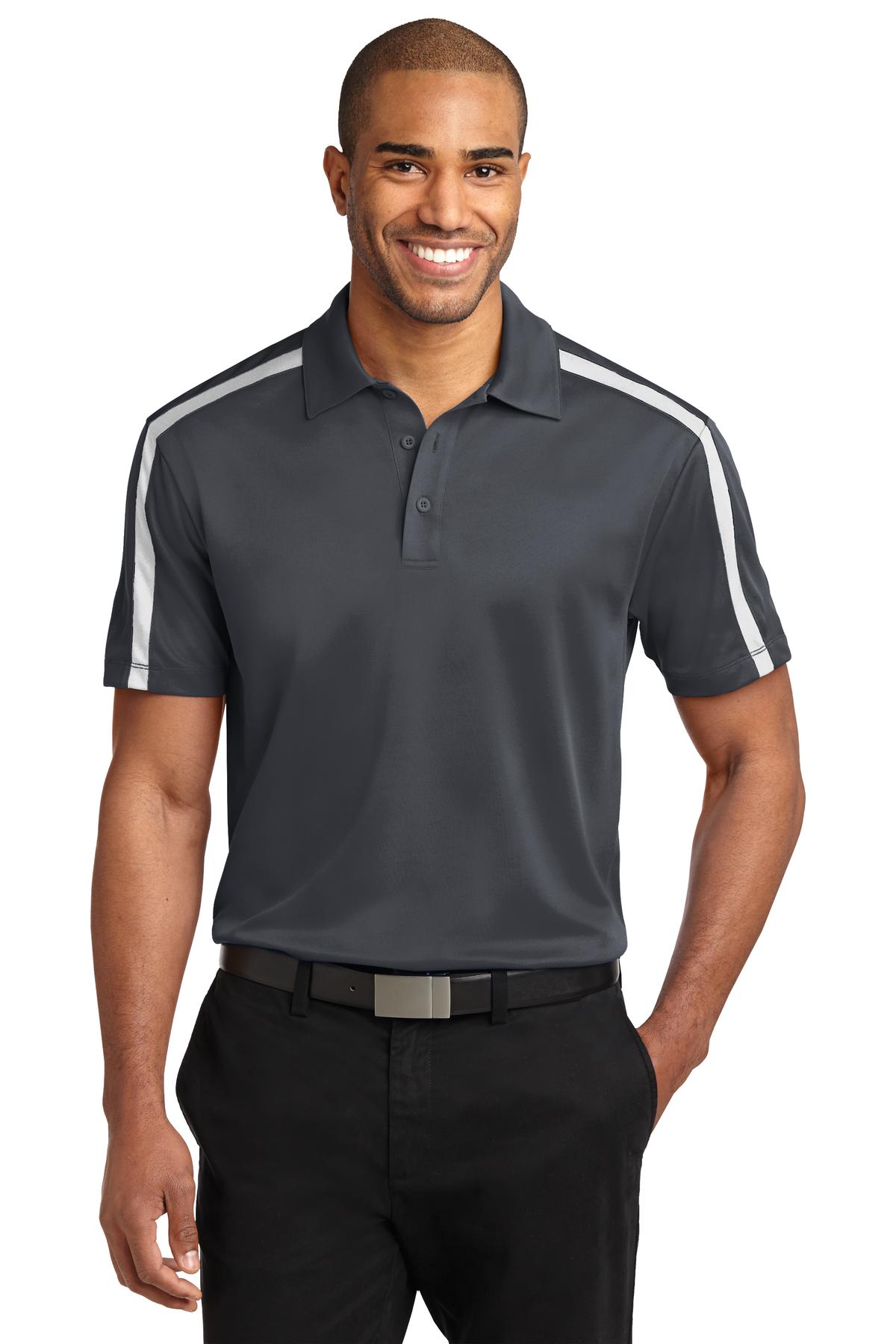 Port Authority Silk Touch Performance Colorblock Stripe Polo. K547