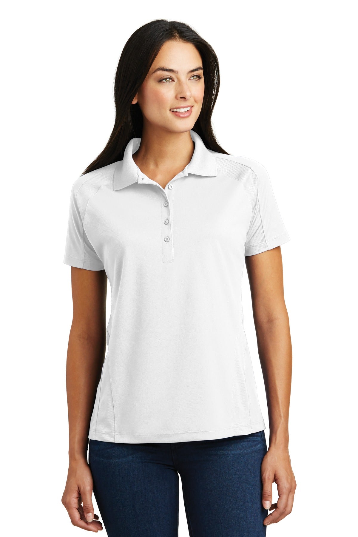 Sport-Tek Ladies Dri-Mesh Pro Polo. L474