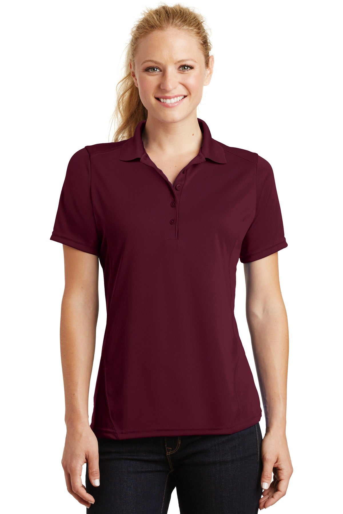 Sport-Tek Ladies Dry Zone Raglan Accent Polo. L475