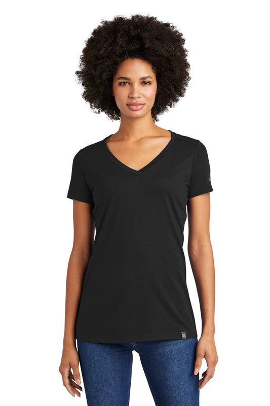 New Era Ladies Heritage Blend V-Neck Tee. LNEA101