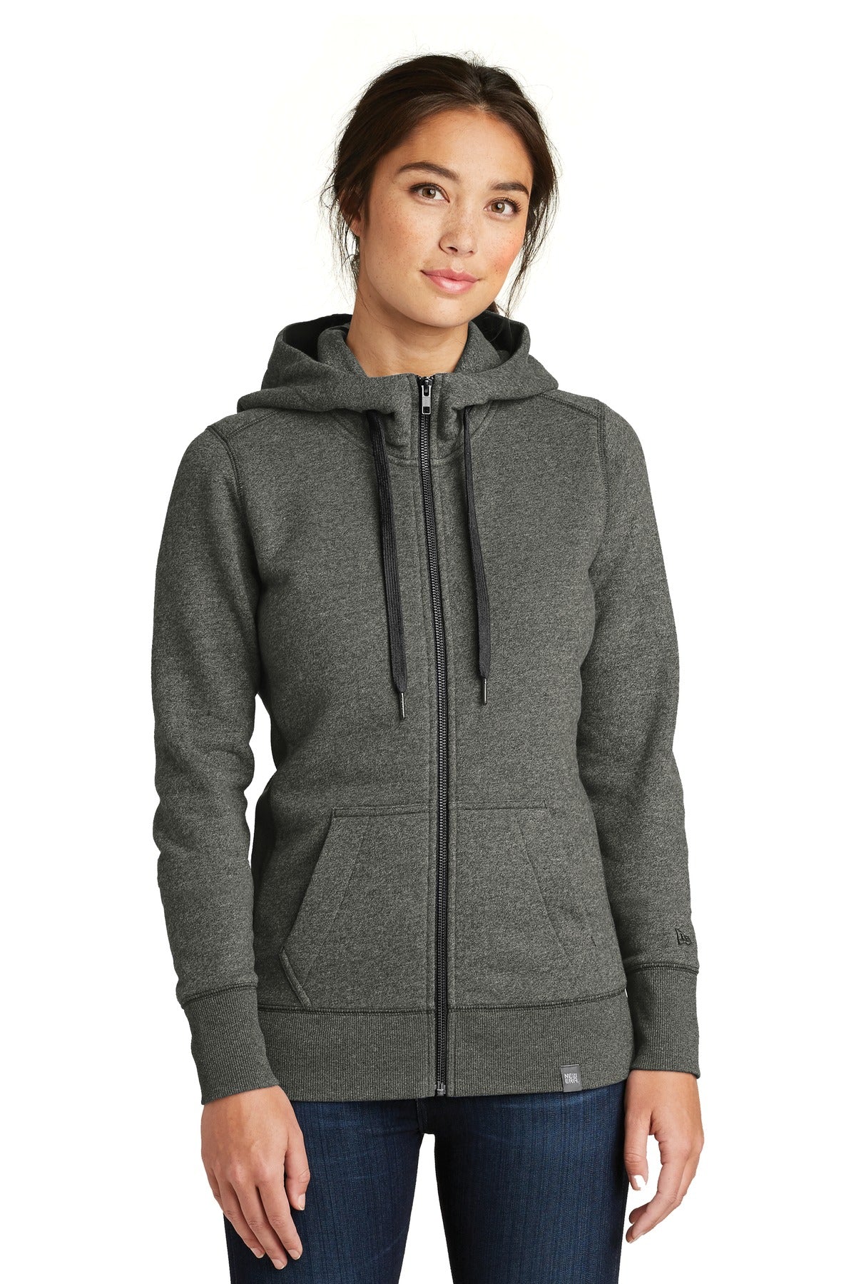 New Era Ladies French Terry Full-Zip Hoodie. LNEA502