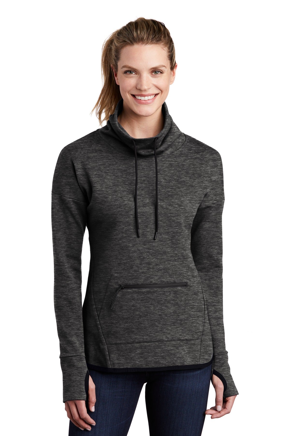 Sport-Tek Ladies Triumph Cowl Neck Pullover LST280