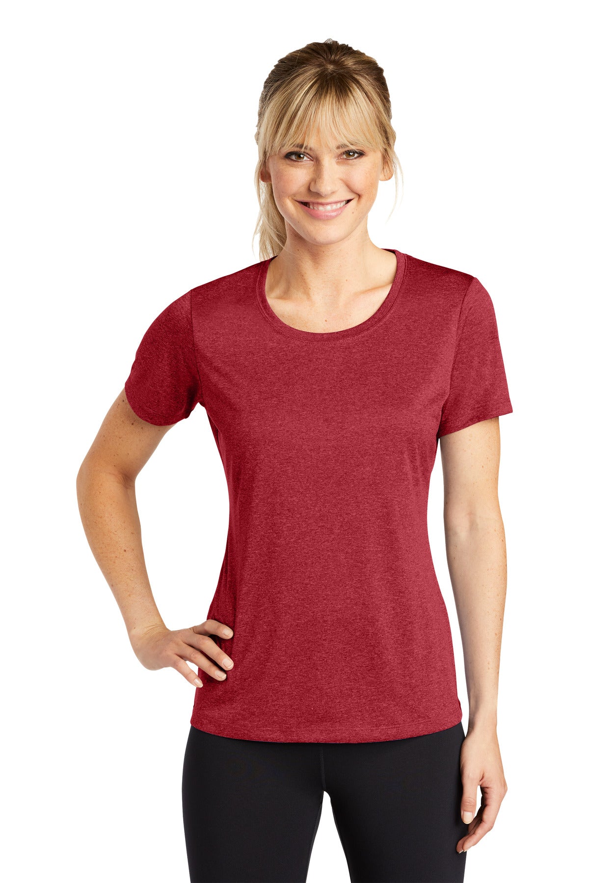 Sport-Tek Ladies Heather Contender Scoop Neck Tee. LST360