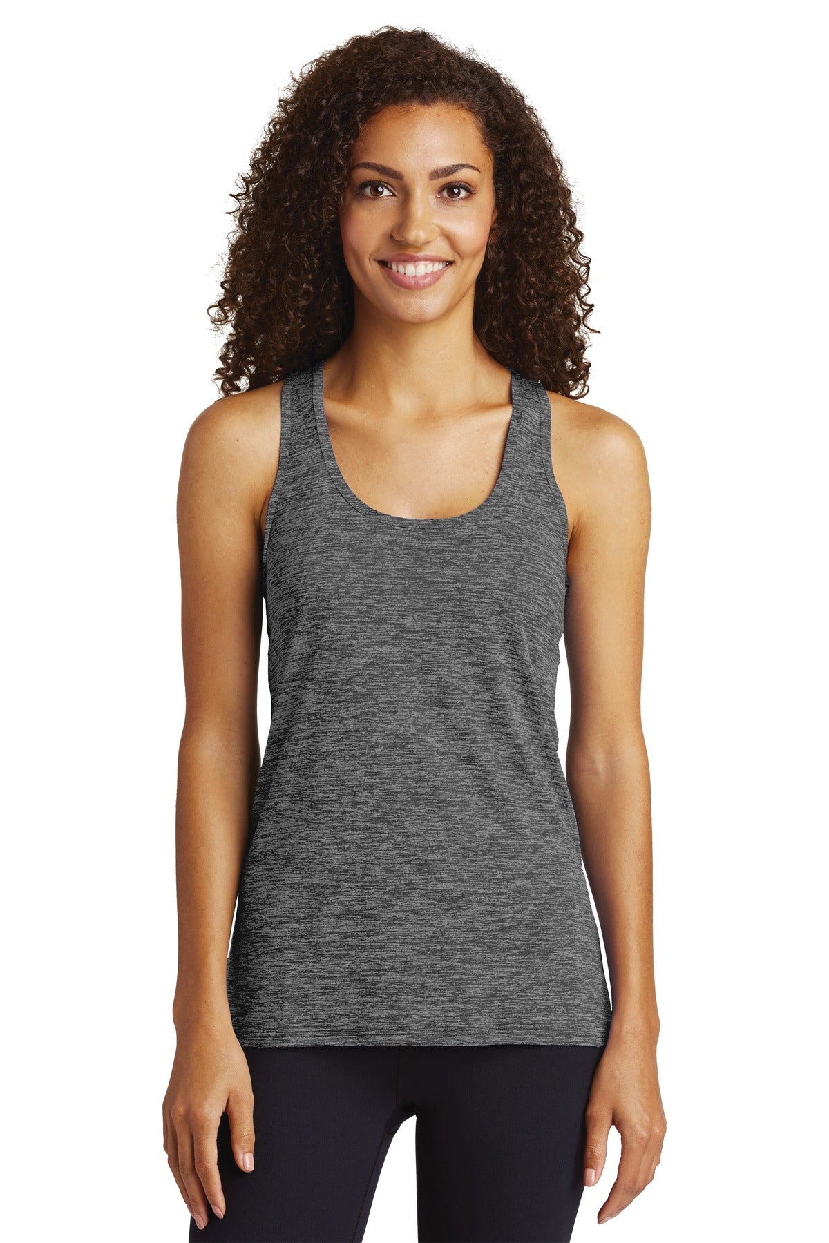 Sport-Tek Ladies PosiCharge Electric Heather Racerback Tank. LST396