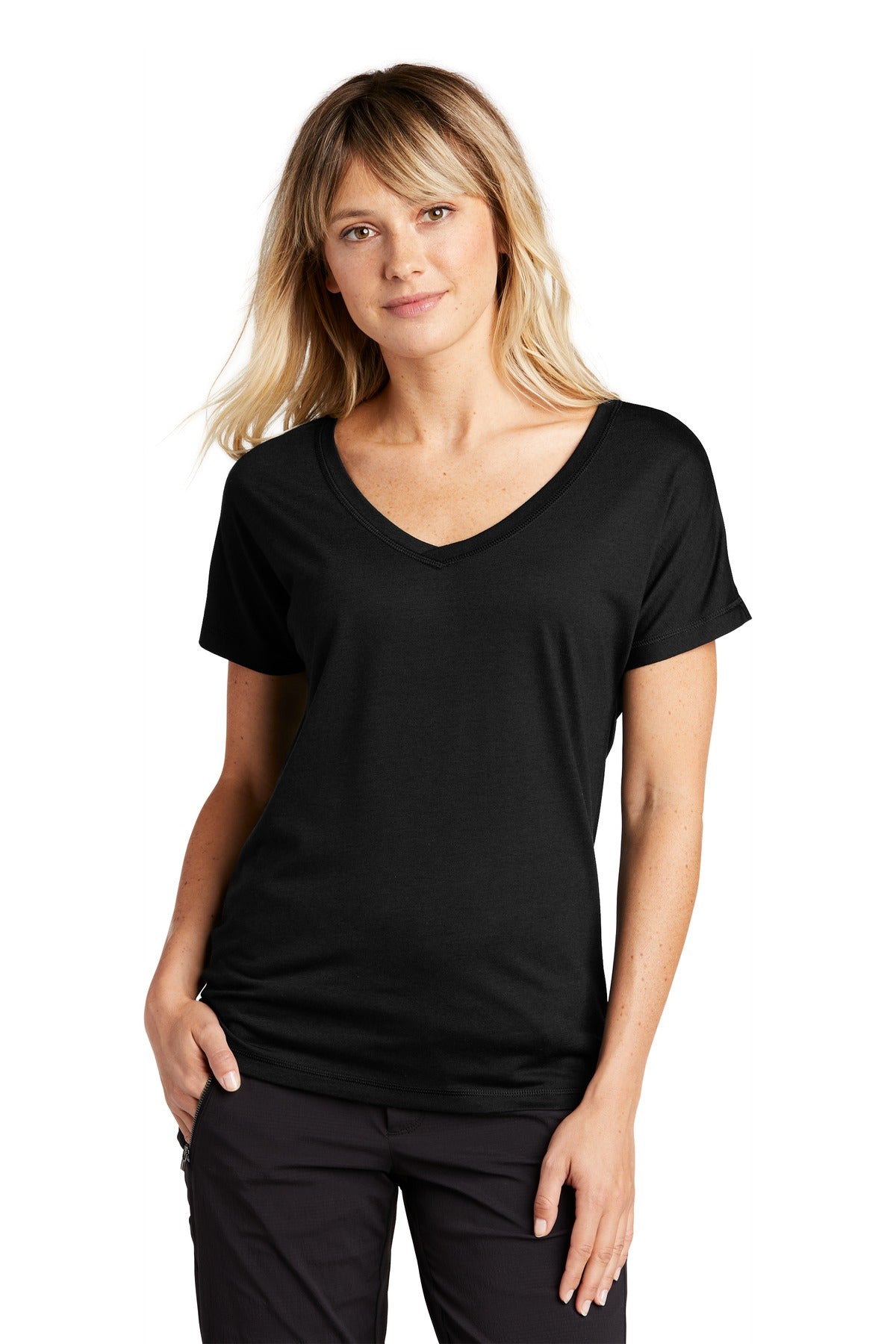 Sport-Tek Ladies PosiCharge Tri-Blend Wicking Dolman Tee. LST401