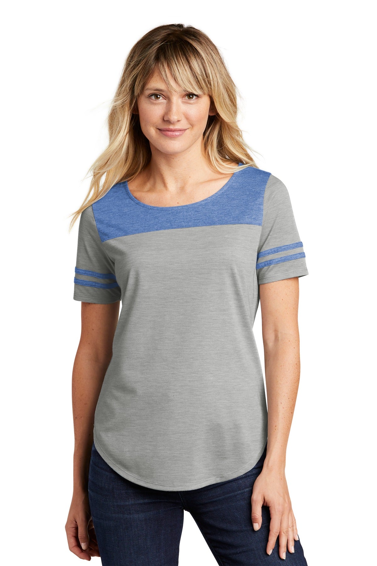 Sport-Tek Ladies PosiCharge Tri-Blend Wicking Fan Tee. LST403