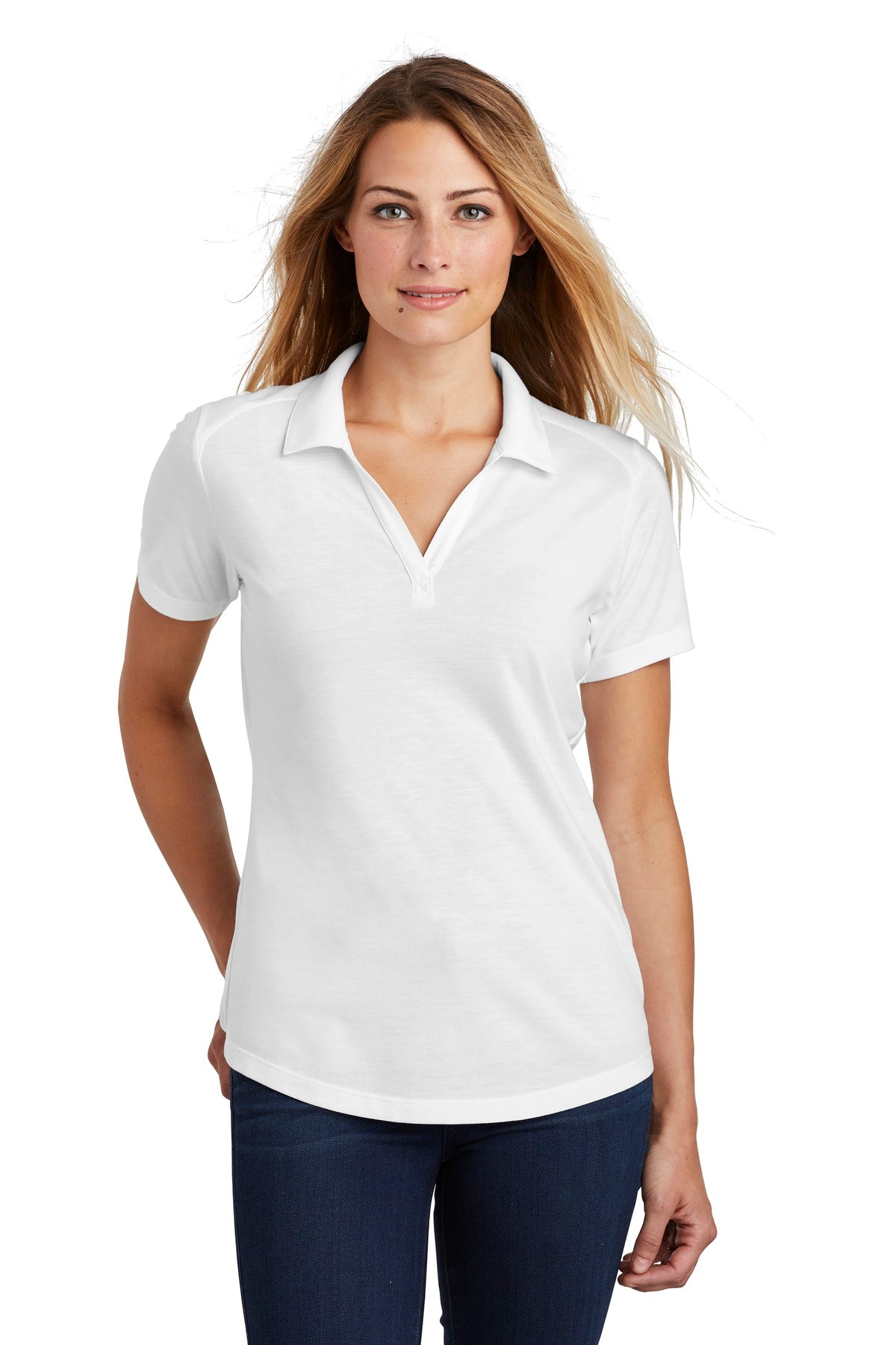 Sport-Tek Ladies PosiCharge Tri-Blend Wicking Polo. LST405