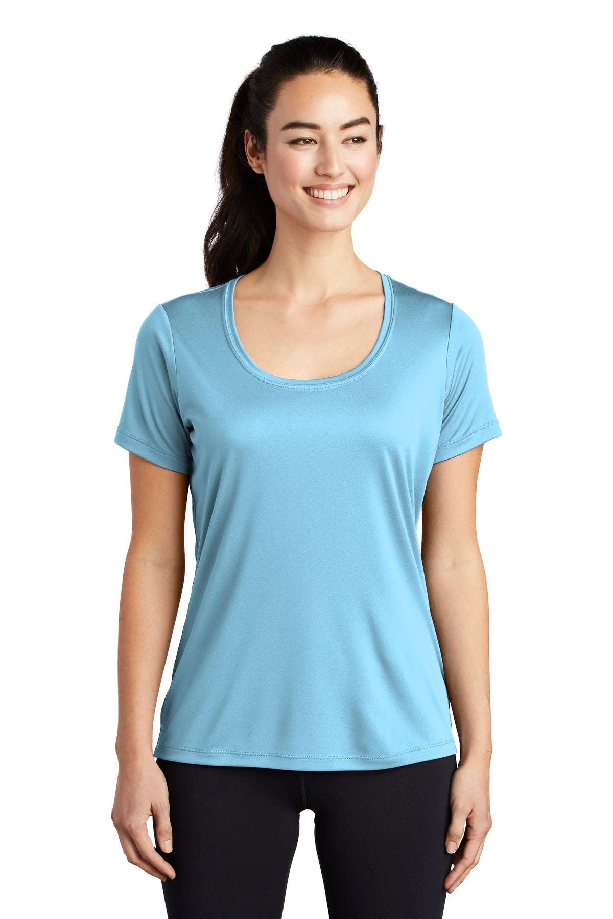 Sport-Tek Ladies Posi-UV Pro Scoop Neck Tee. LST420