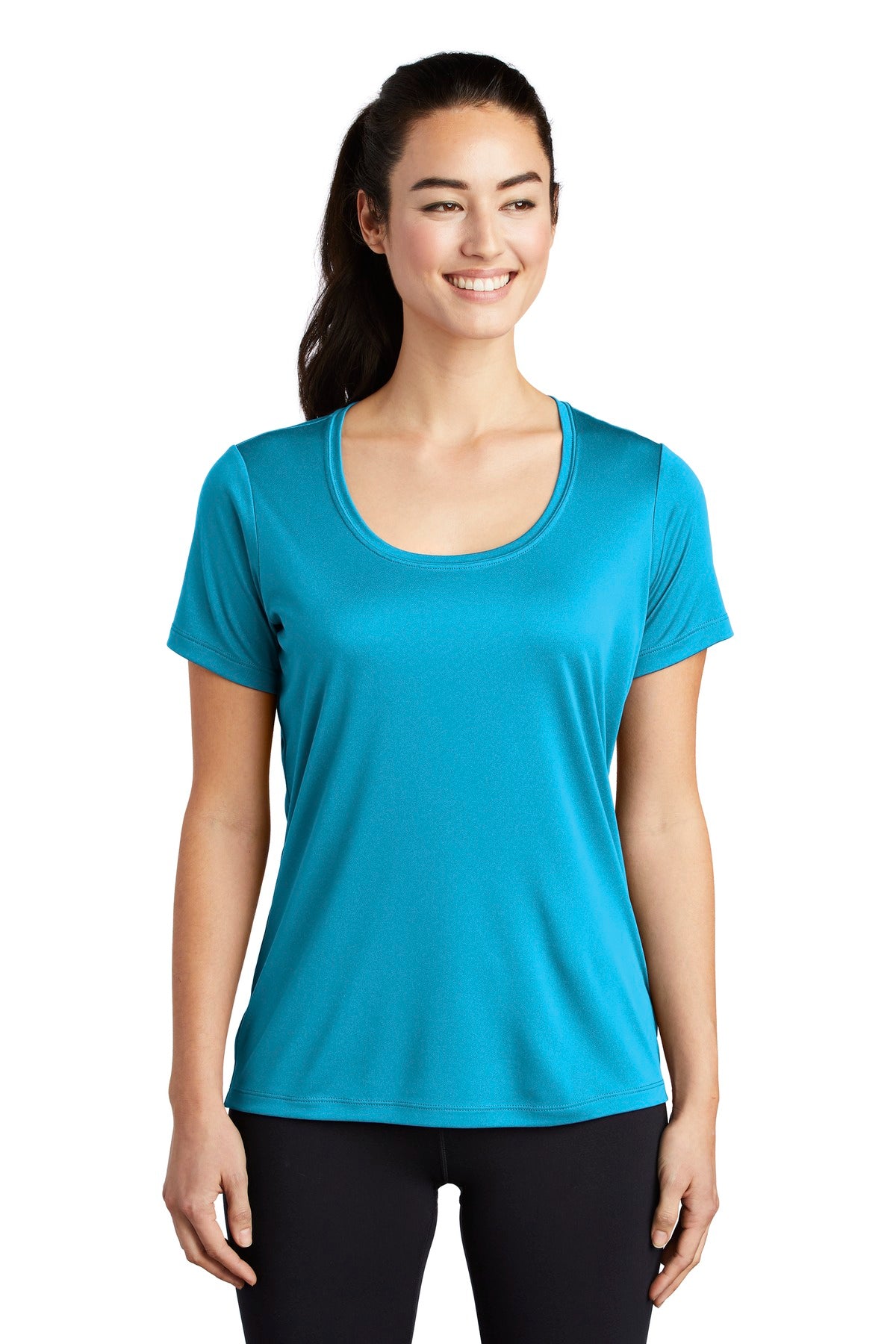 Sport-Tek Ladies Posi-UV Pro Scoop Neck Tee. LST420