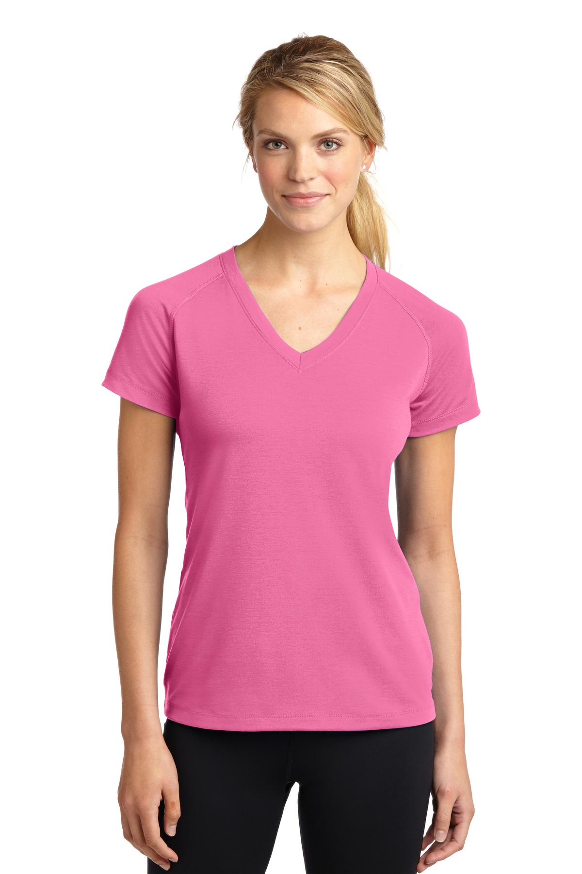 Sport-Tek Ladies Ultimate Performance V-Neck. LST700