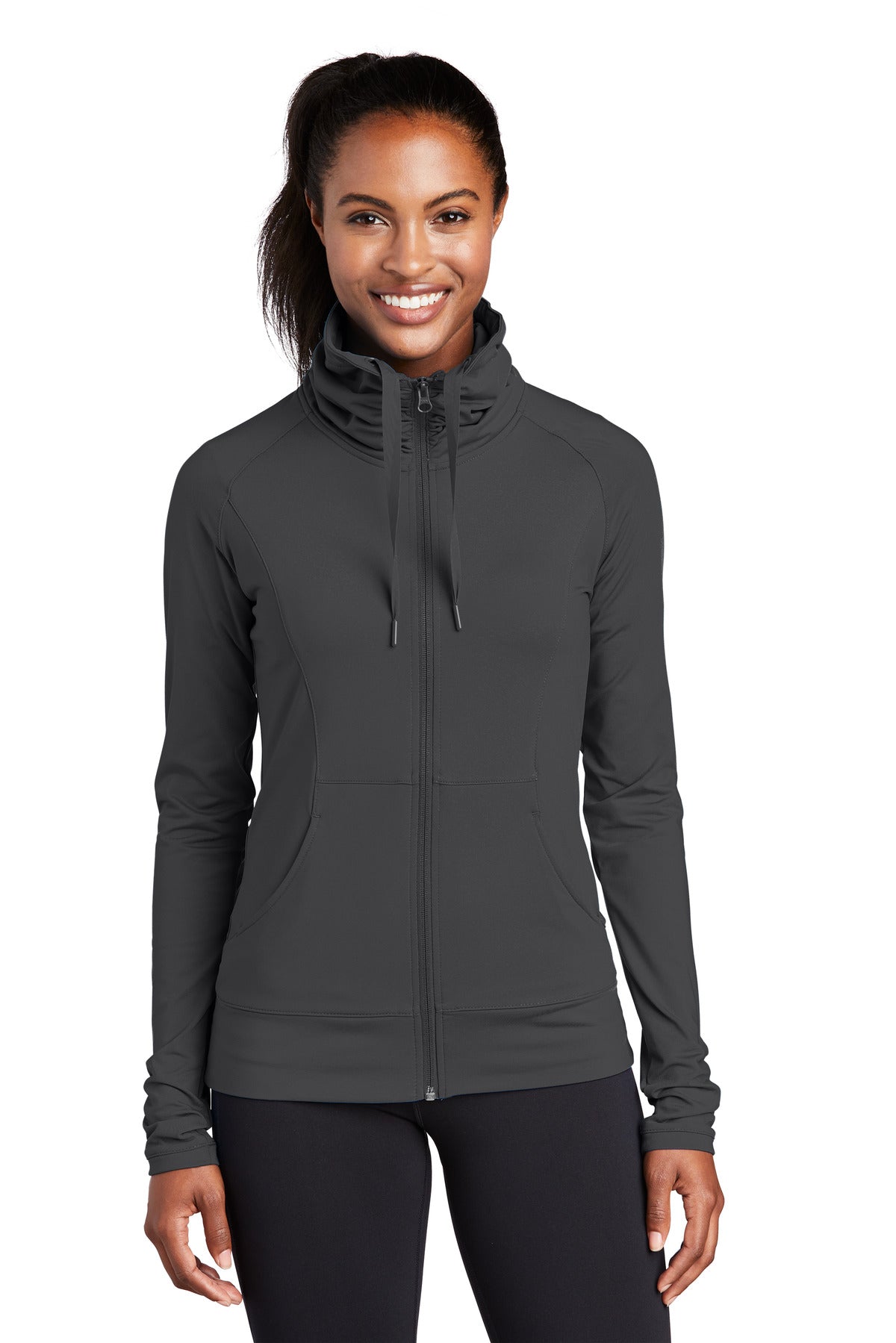 Sport-Tek Ladies Sport-Wick Stretch Full-Zip Jacket. LST852