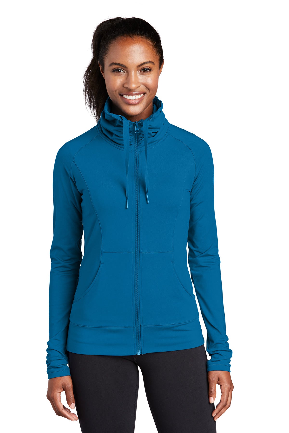 Sport-Tek Ladies Sport-Wick Stretch Full-Zip Jacket. LST852