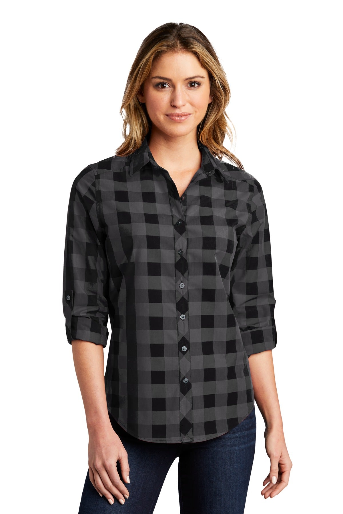 Port Authority Ladies Everyday Plaid Shirt. LW670