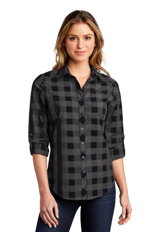 Port Authority Ladies Everyday Plaid Shirt. LW670