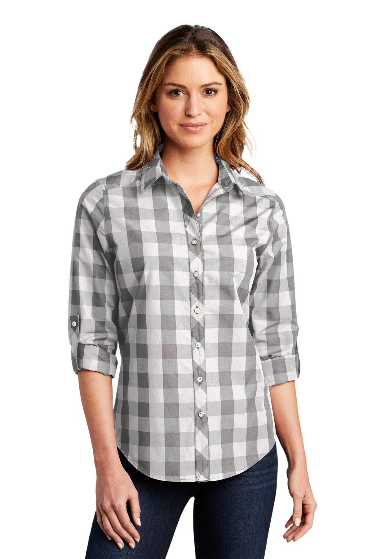 Port Authority Ladies Everyday Plaid Shirt. LW670