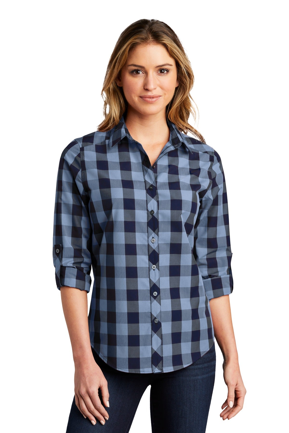 Port Authority Ladies Everyday Plaid Shirt. LW670