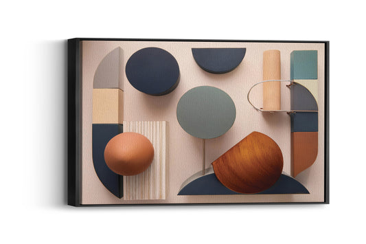 Geometric Elegance - Retro Mid-Century Modern Abstract Wall Art