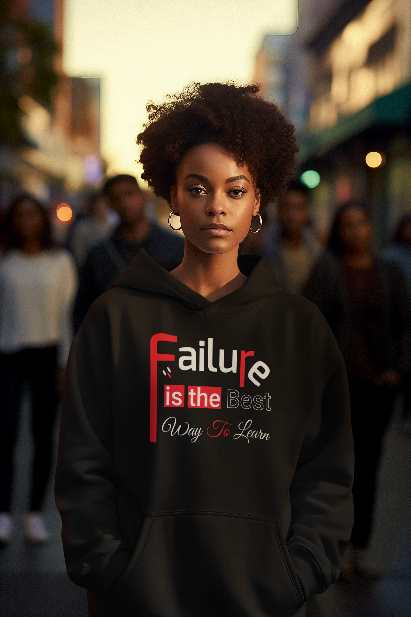 Motivational Shirt - Failure is the Best Way To Learn, Red & White