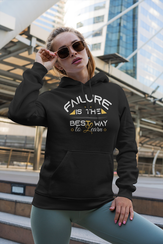 Motivational Shirt - Failure is the Best Way To Learn, Yellow & White 2