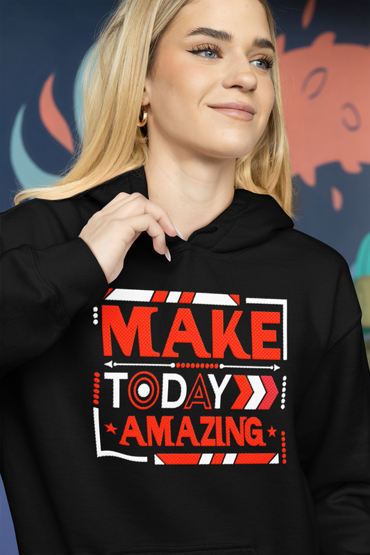 Motivational Shirt - Make Today Amazing, Red & White