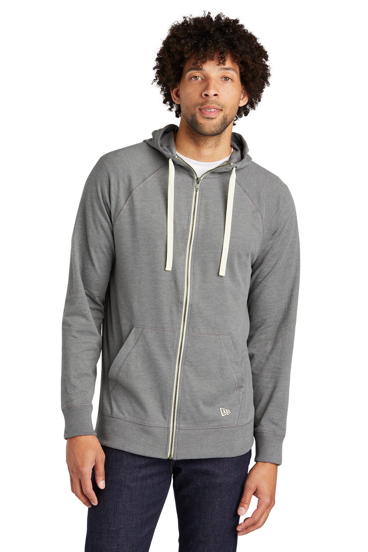 New Era Sueded Cotton Blend Full-Zip Hoodie. NEA122