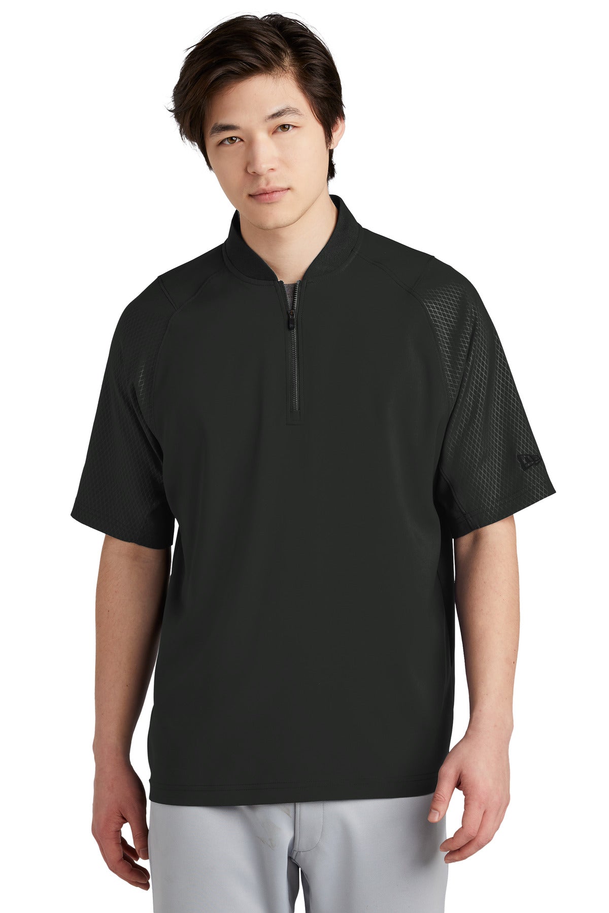 New Era Cage Short Sleeve 1/4-Zip Jacket. NEA600