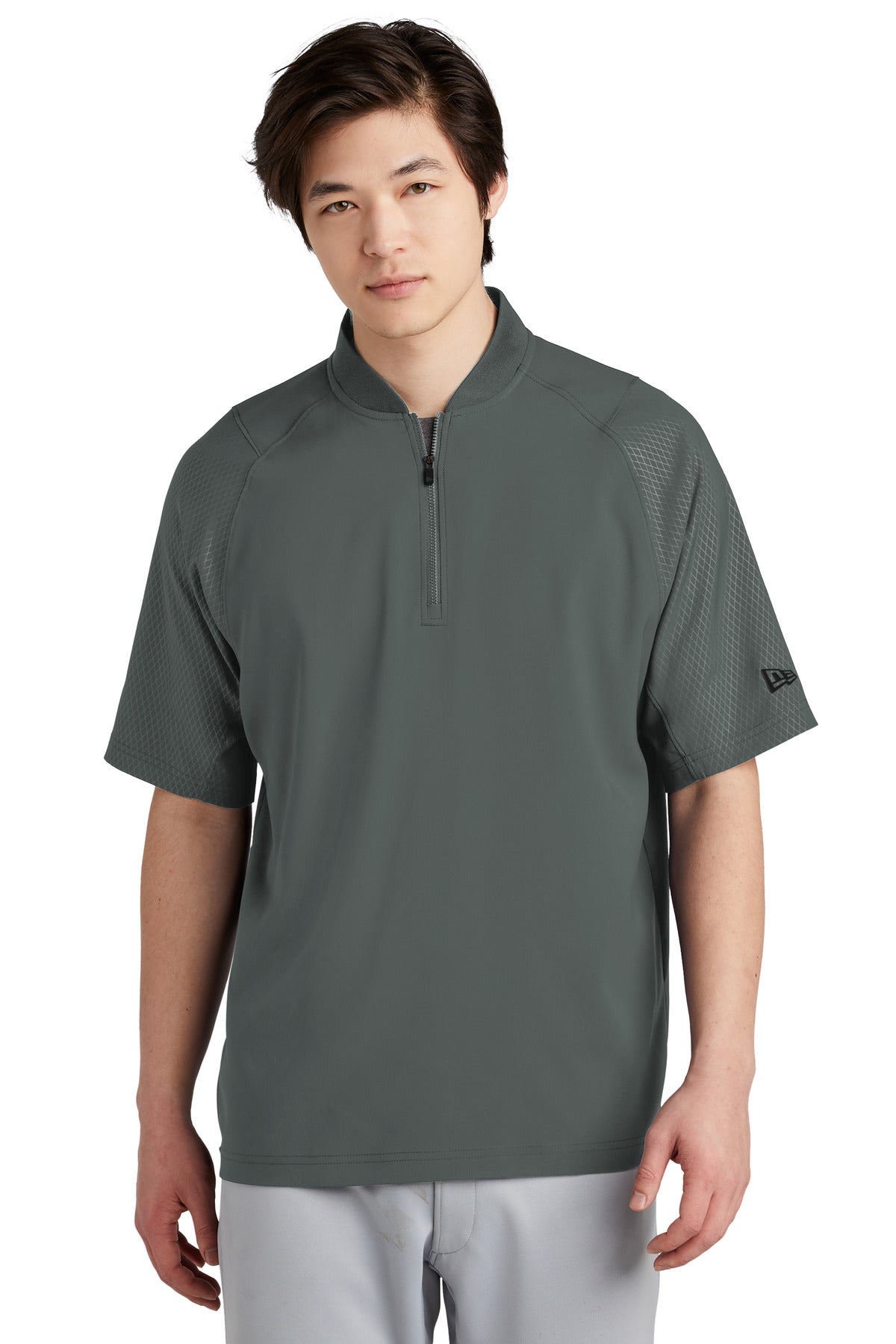 New Era Cage Short Sleeve 1/4-Zip Jacket. NEA600