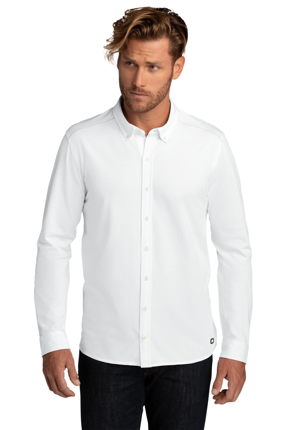 OGIO Code Stretch Long Sleeve Button-Up. OG145