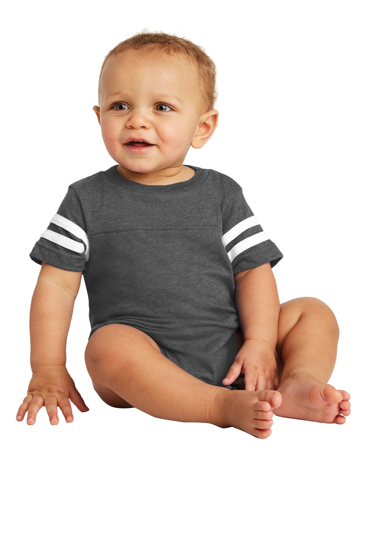 Rabbit Skins Infant Football Fine Jersey Bodysuit. RS4437