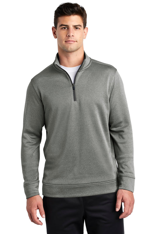 Sport-Tek PosiCharge Sport-Wick Heather Fleece 1/4-Zip Pullover. ST263