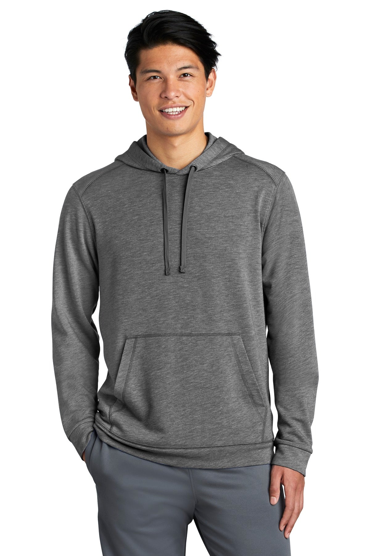 Sport-Tek PosiCharge Tri-Blend Wicking Fleece Hooded Pullover. ST296