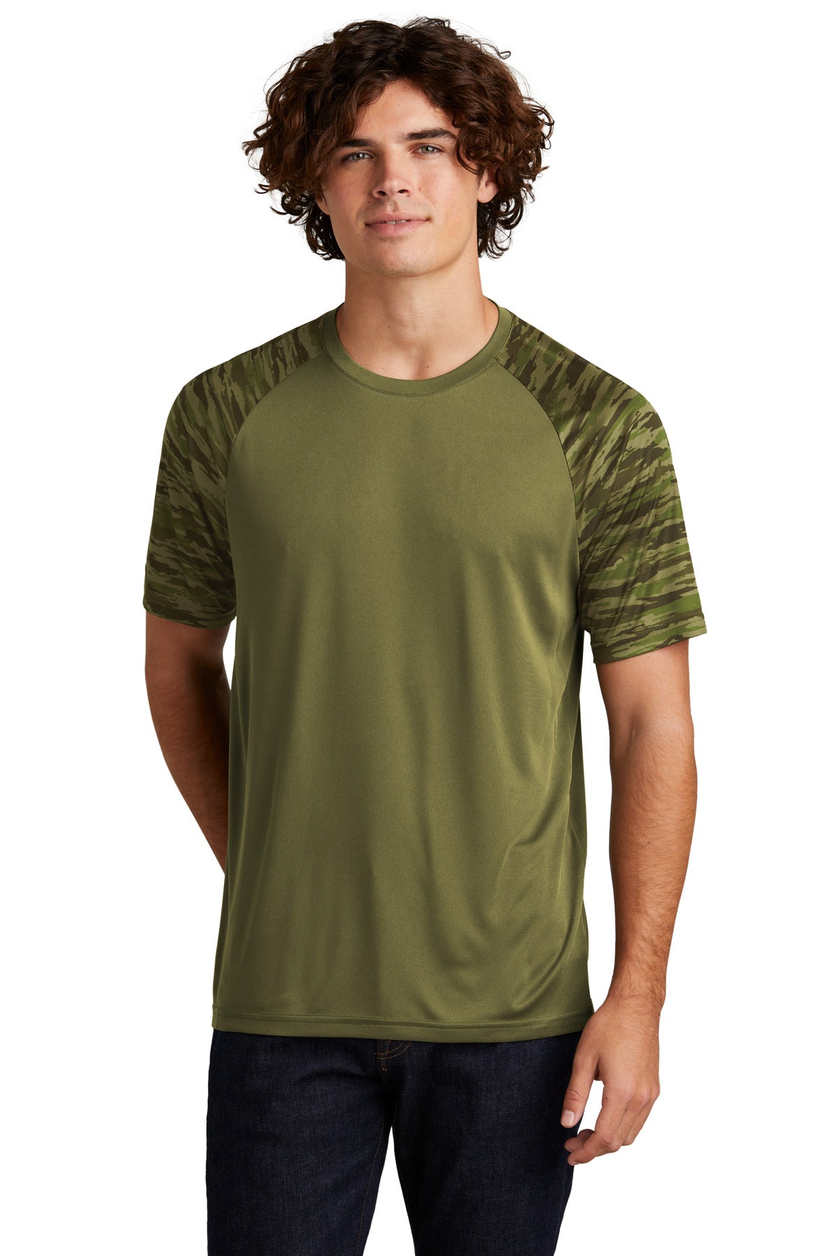 Sport-Tek Drift Camo Colorblock Tee ST376