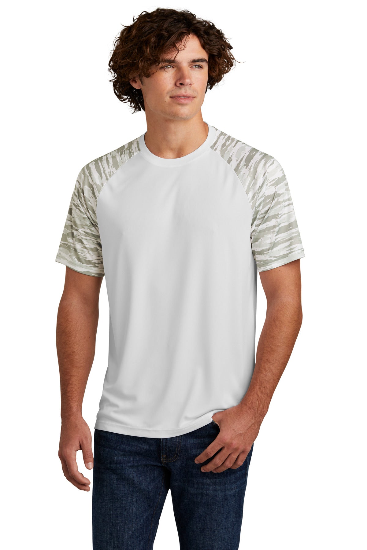 Sport-Tek Drift Camo Colorblock Tee ST376