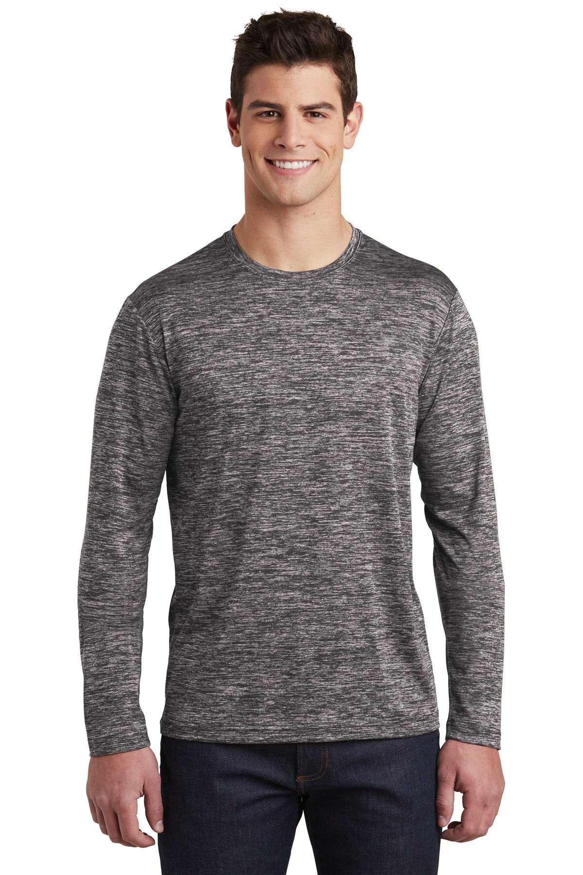 Sport-Tek PosiCharge Long Sleeve Electric Heather Tee. ST390LS