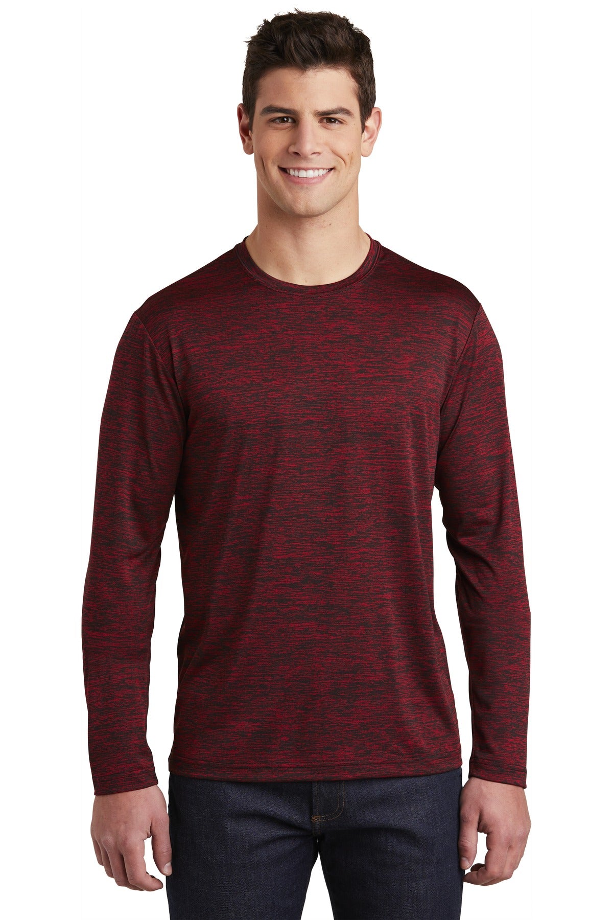 Sport-Tek PosiCharge Long Sleeve Electric Heather Tee. ST390LS