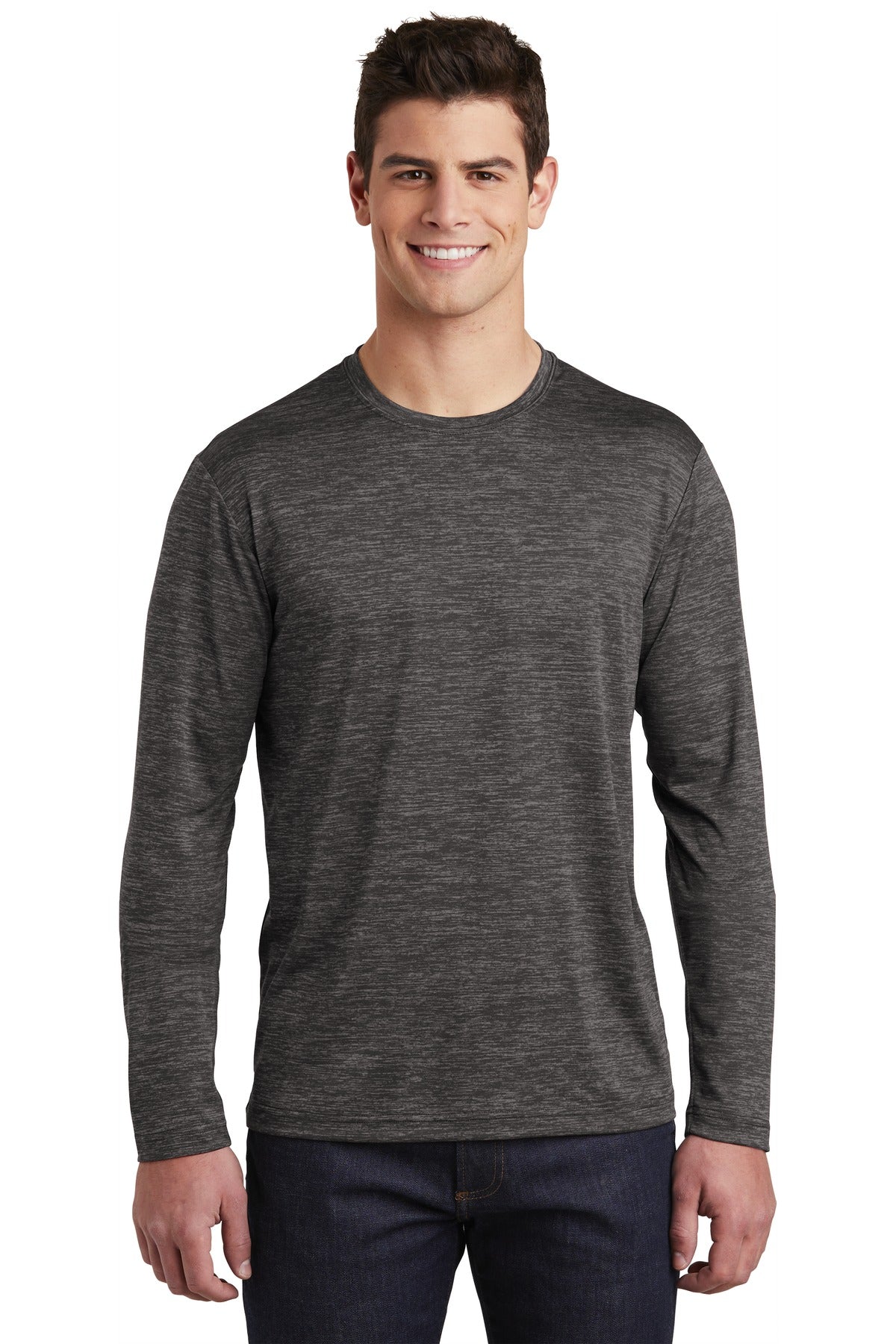 Sport-Tek PosiCharge Long Sleeve Electric Heather Tee. ST390LS