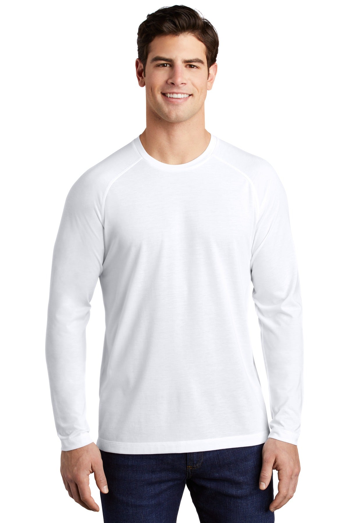 Sport-Tek PosiCharge Long Sleeve Tri-Blend Wicking Raglan Tee ST400LS